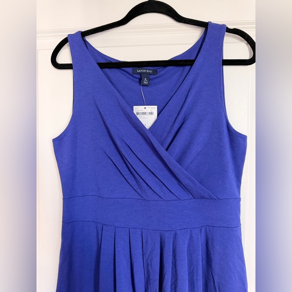 Lands End Women’s Purple Sleeveless Flare Dress - Picture 3 of 9